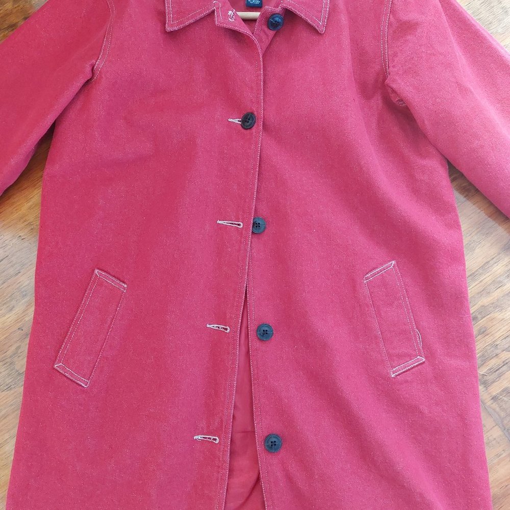 Red Jean jacket